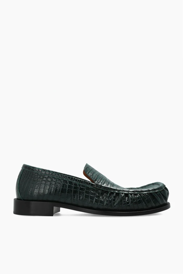 ZIELONY Skórzane buty typu `loafers`