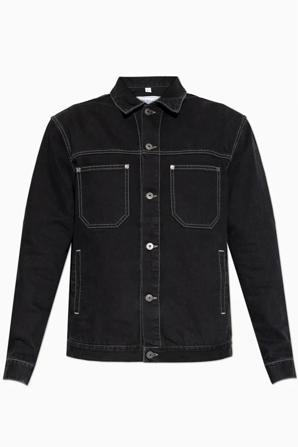 SCHWARZ Jeansjacke mit Taschen