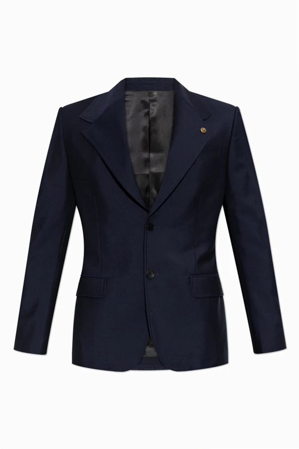MARINEBLAU Sakko mit einfachem Schlitz