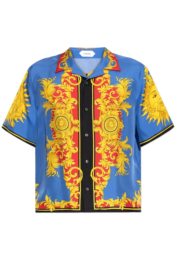 MULTIKOLOR Jedwabna koszula z krótkimi rękawami