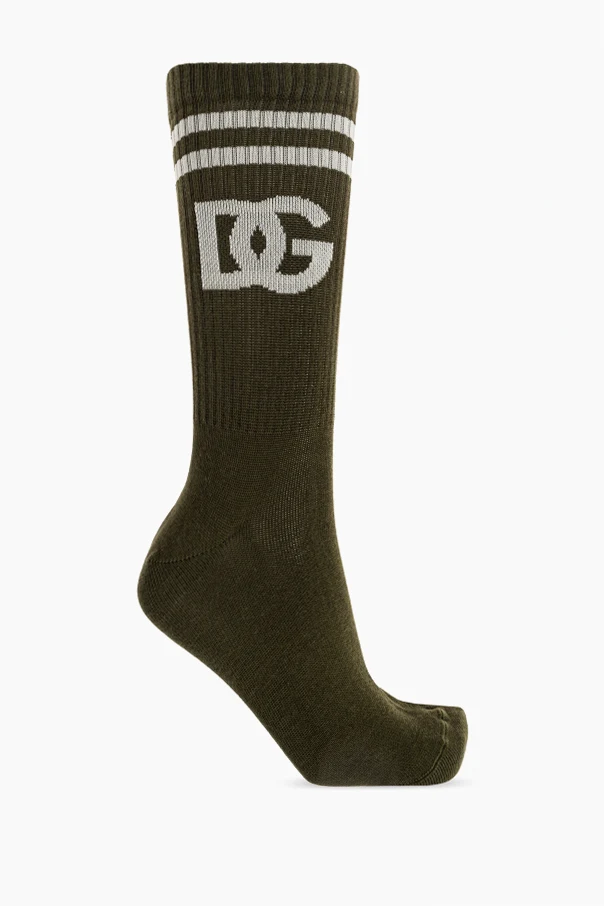 GREEN Socks with logo