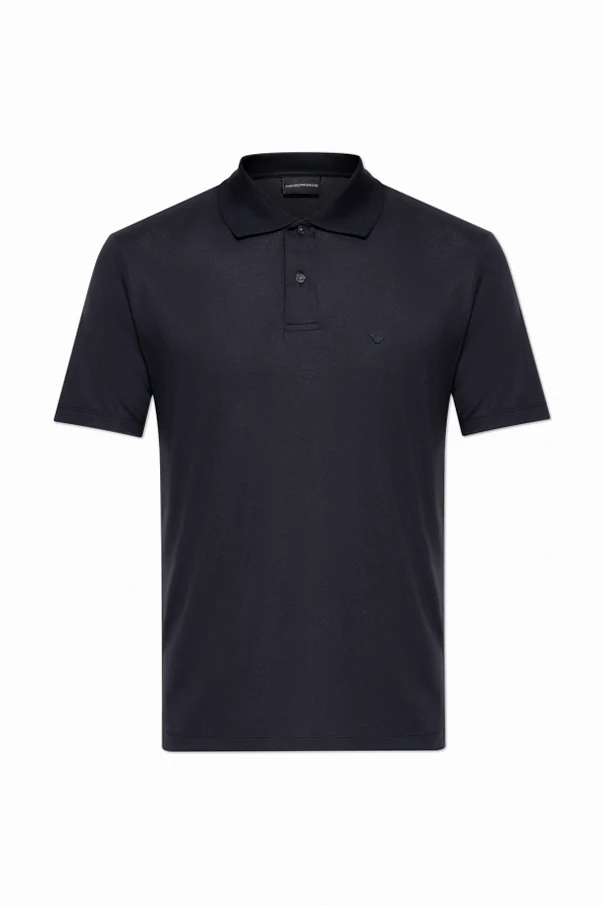 GRANATOWY Polo z wyszytym logo