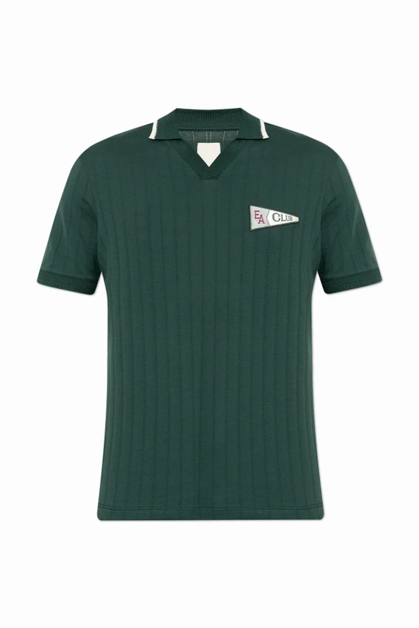 ZIELONY Polo z naszywką z  logo