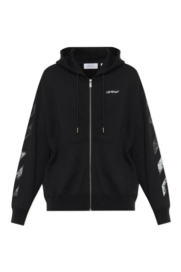 SCHWARZ Sweatshirt mit aufgedrucktem Logo