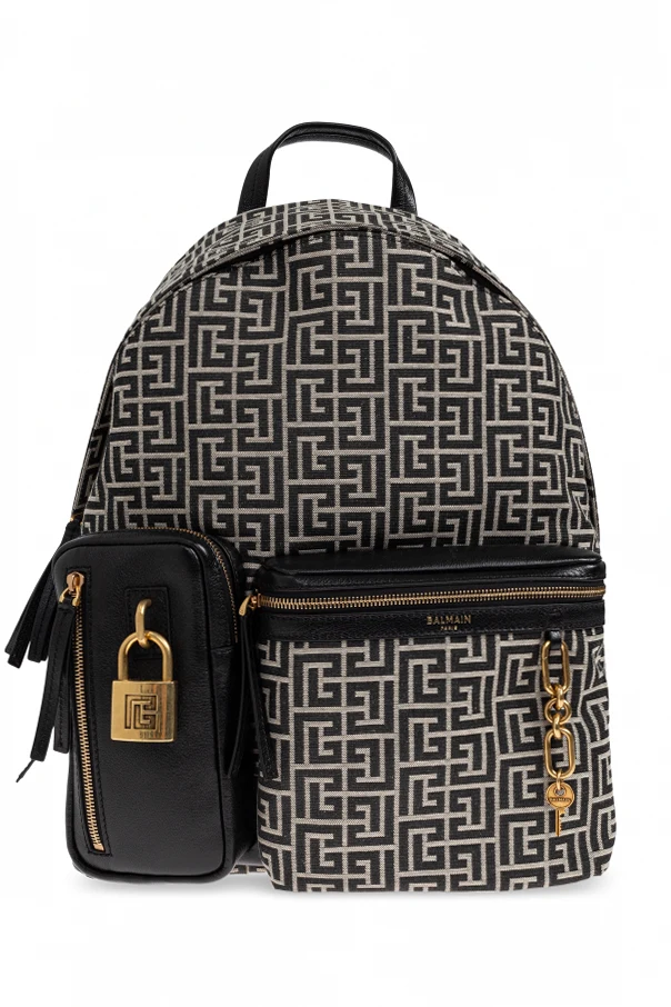 BLACK 'Pulse' backpack with monogram