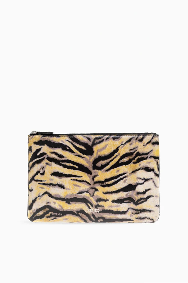 beżowy Skórzana saszetka ‘Tiger’