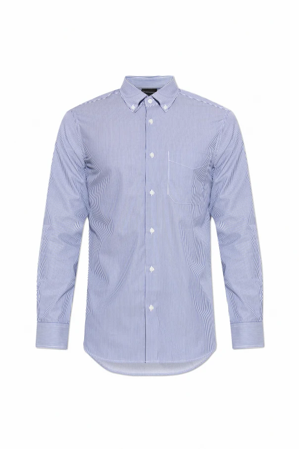 BLUE Shirt with a striped pattern