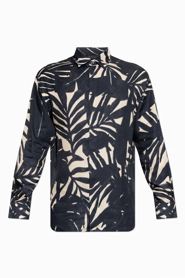 GRANATOWY Koszula z nadrukiem