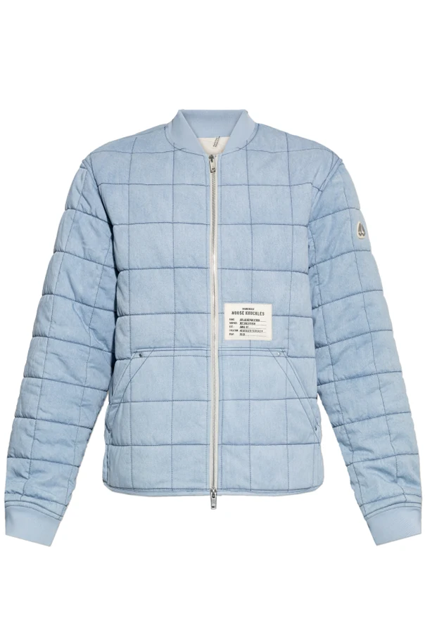 NIEBIESKI Ocieplana kurtka z naszywką