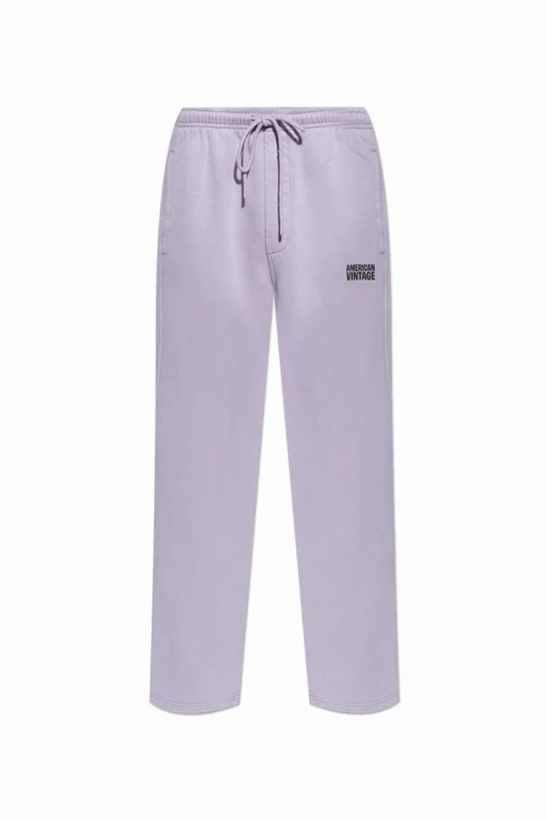 LILA Sweathose mit aufgedrucktem Logo