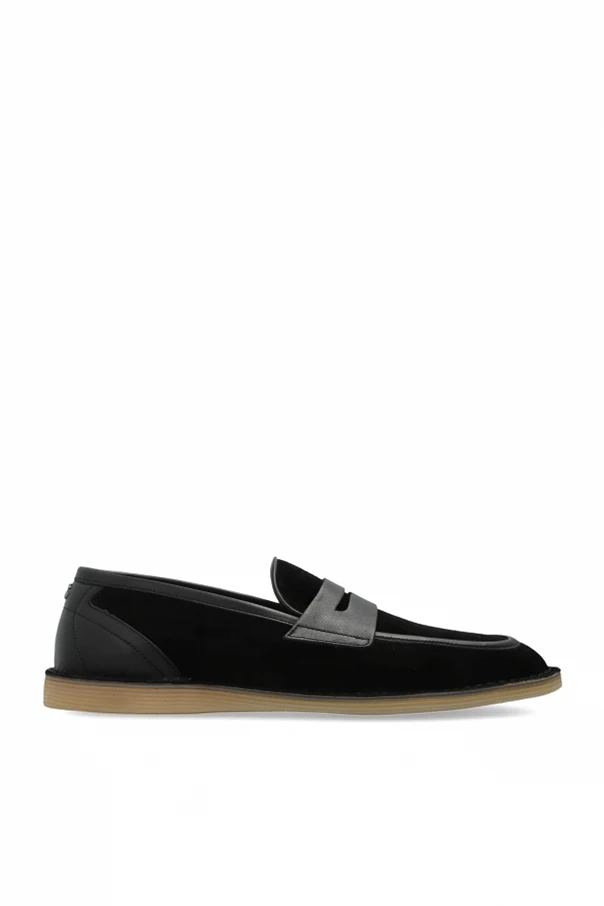 CZARNY Zamszowe buty typu `loafers`