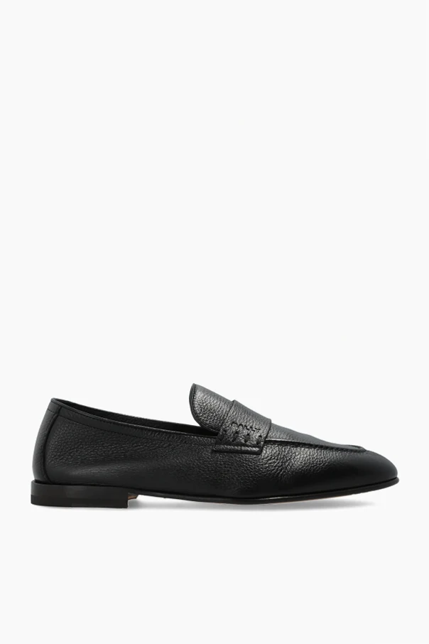 CZARNY Skórzane buty `Elios` typu `loafers`