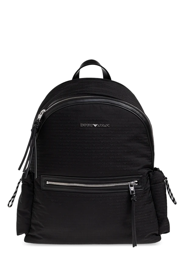 SCHWARZ Rucksack mit Monogramm
