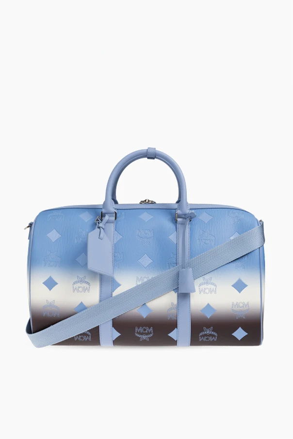 BLUE Carry-on bag with print