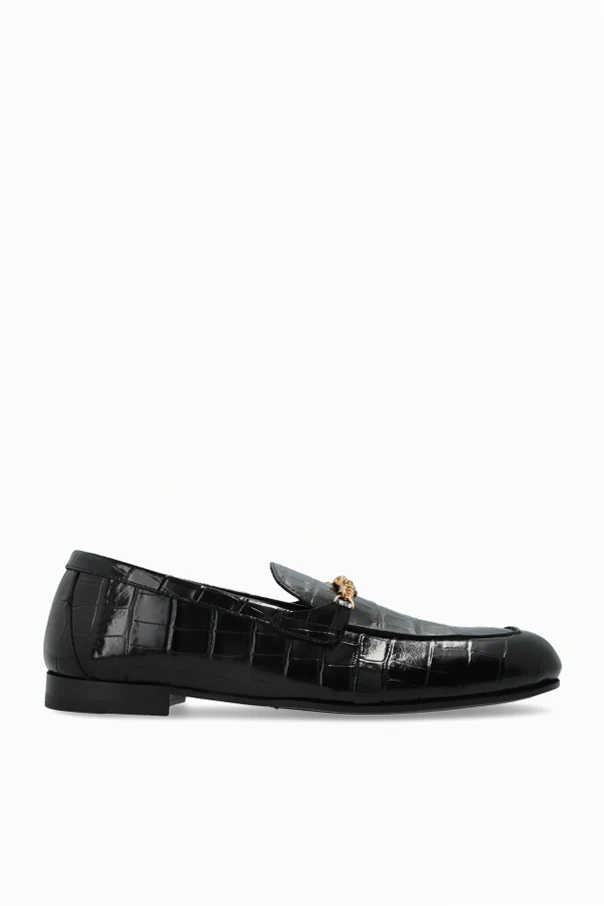 CZARNY Skórzane buty typu ‘Loafers’