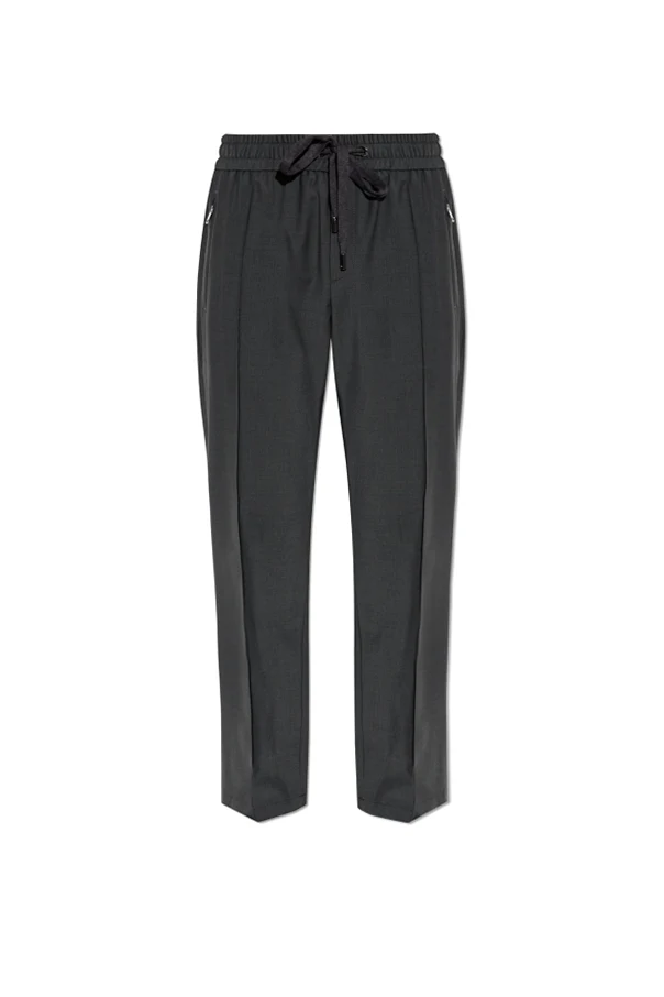 GRAU Hose mit Ziernaht