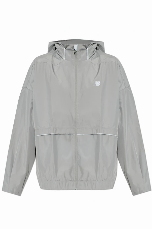 SZARY Lekka kurtka z logo