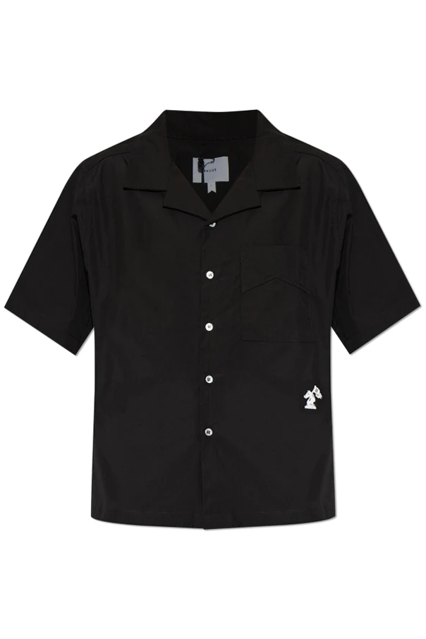 CZARNY Koszula z krótkimi rękawami