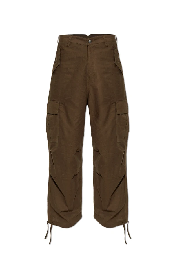 BRĄZOWY Spodnie typu `cargo`