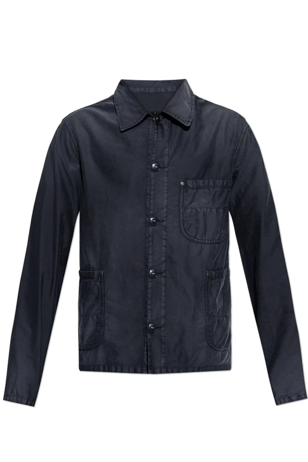 CZARNY Lekka kurtka z kieszeniami