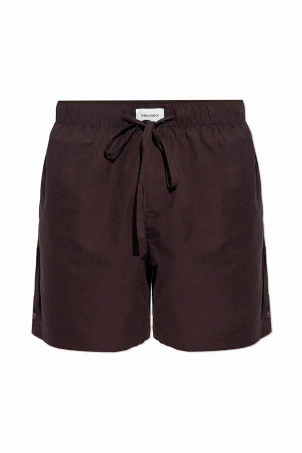 BROWN Shorts with logo