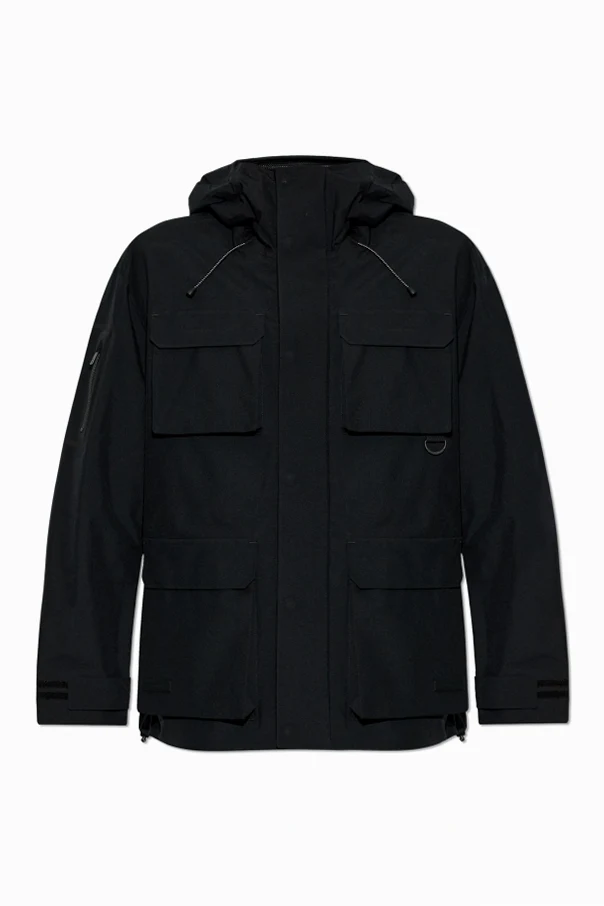 CZARNY Kurtka z kapturem