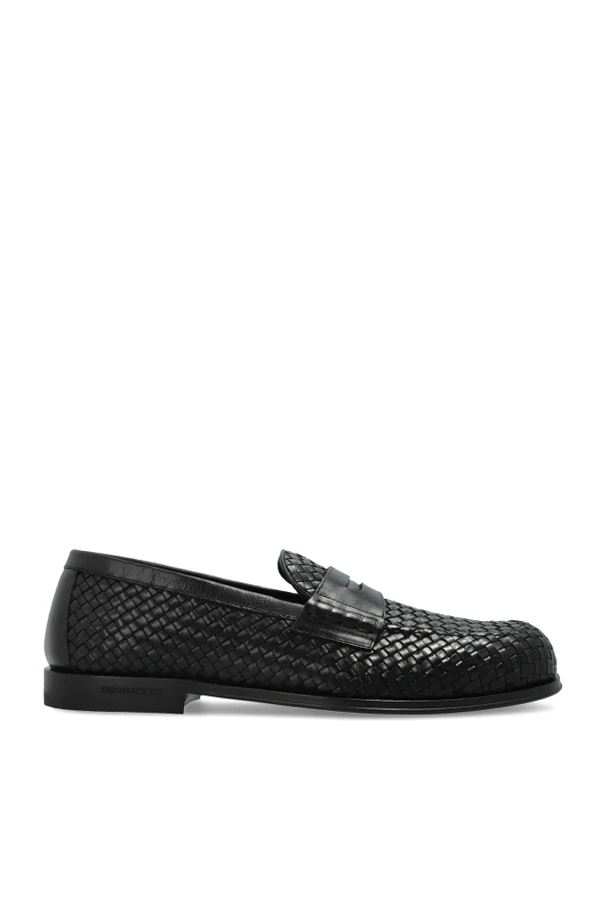CZARNY Skórzane buty typu ‘Loafers’
