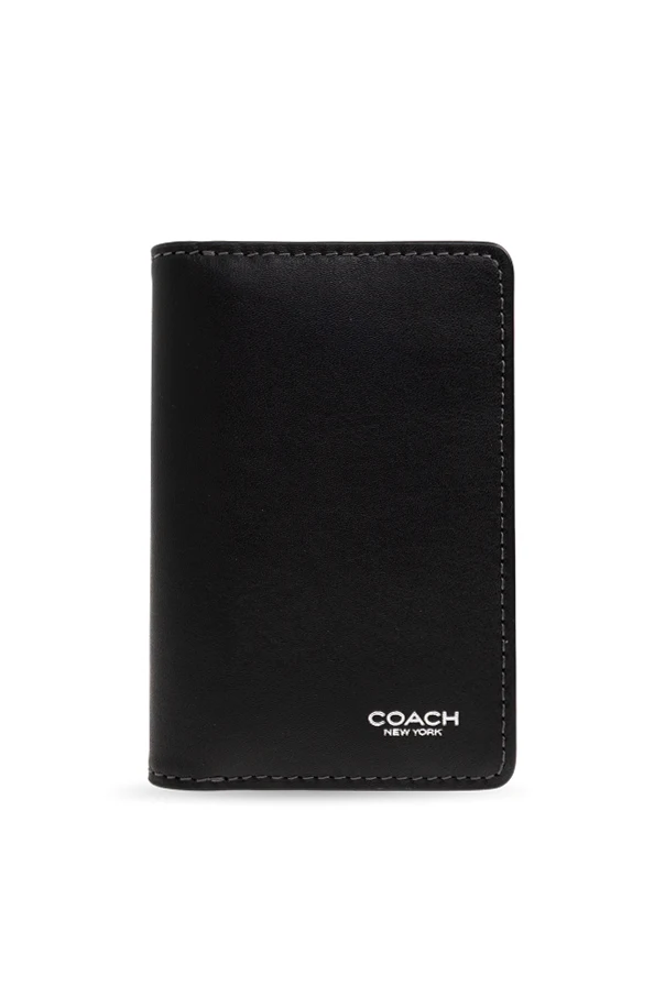 SCHWARZ Faltbare Brieftasche mit Logo
