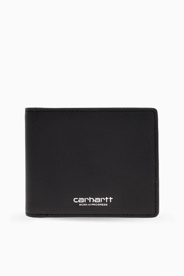 SCHWARZ Lederportemonnaie mit Logo