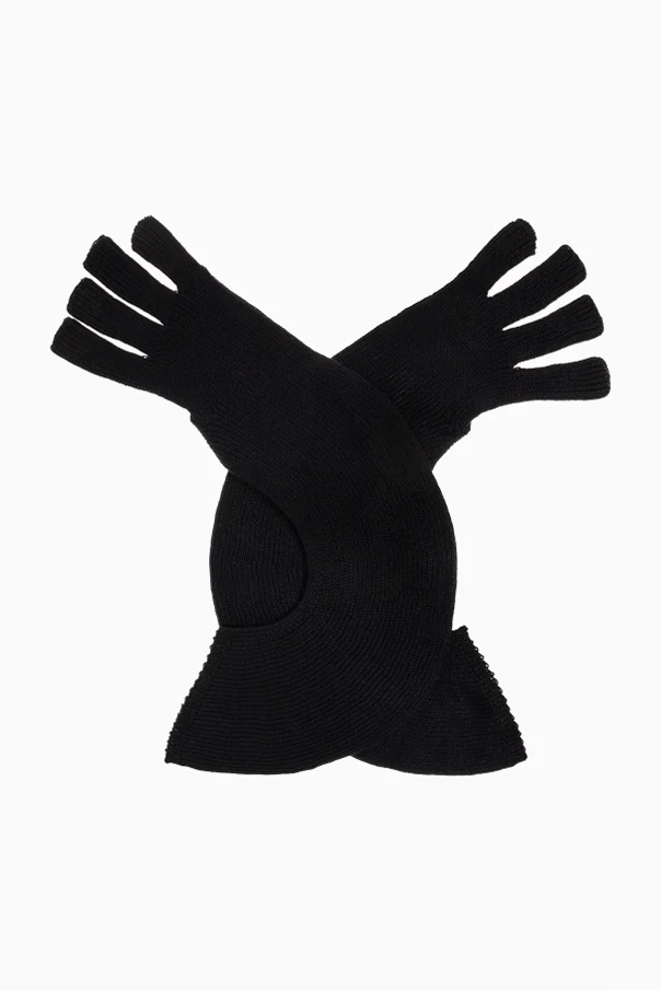 CZARNY Kaszmirowe rękawiczki