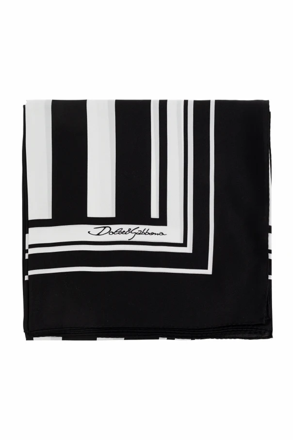BLACK Silk scarf