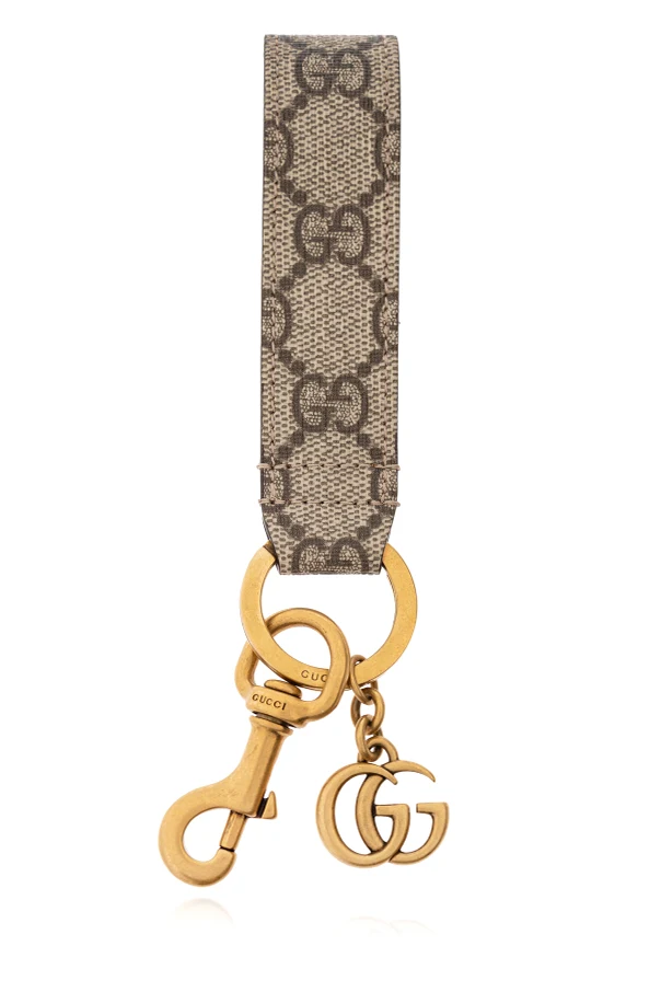 beige Keychain with logo