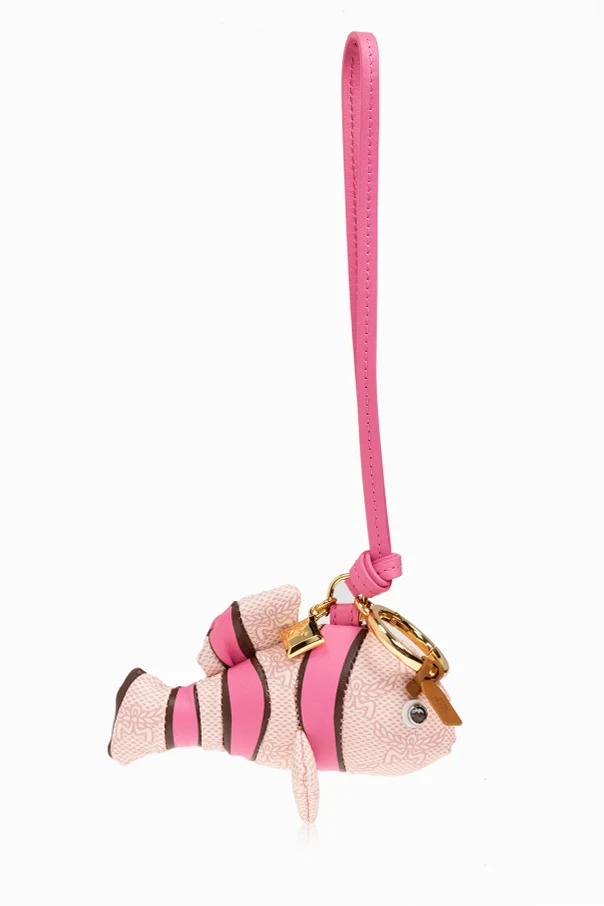 PINK Keychain with fish-shaped charm