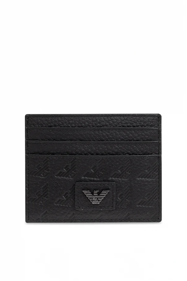 CZARNY Etui na karty z logo