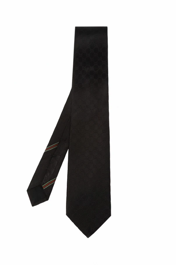 SCHWARZ Patterned logo tie