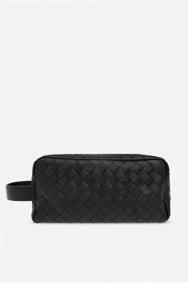 BLACK Intrecciato wash bag