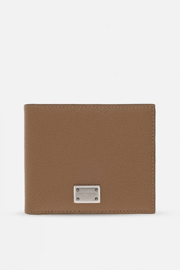 BROWN Bifold wallet with logo