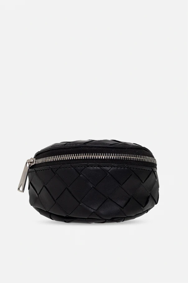 BLACK Intrecciato wrist pouch
