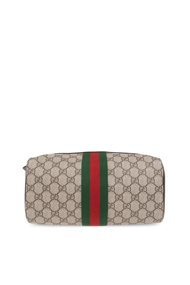 beige ‘GG Supreme’ canvas wash bag