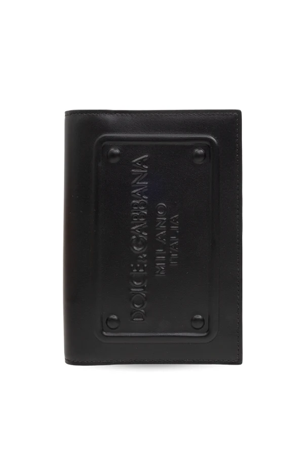 BLACK Leather passport case