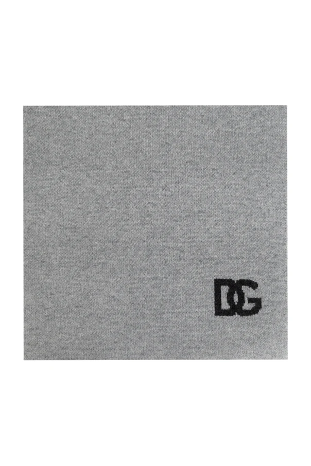 GREY Scarf with embroidered logo