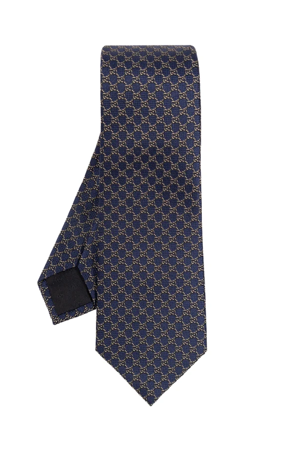 MARINEBLAU Seidenkrawatte mit Monogramm