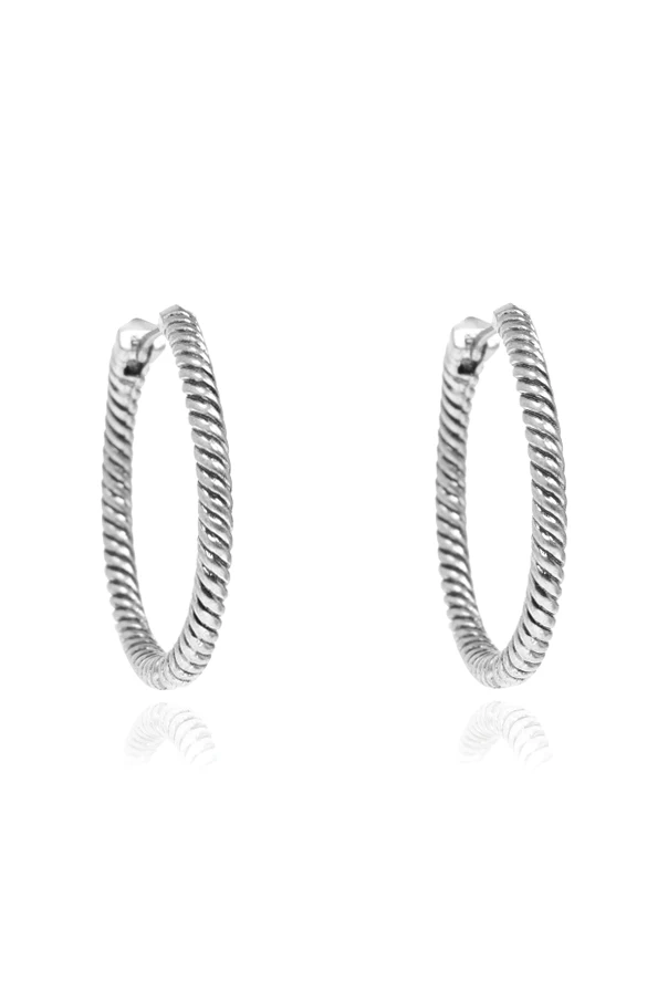 SILVER Round earrings