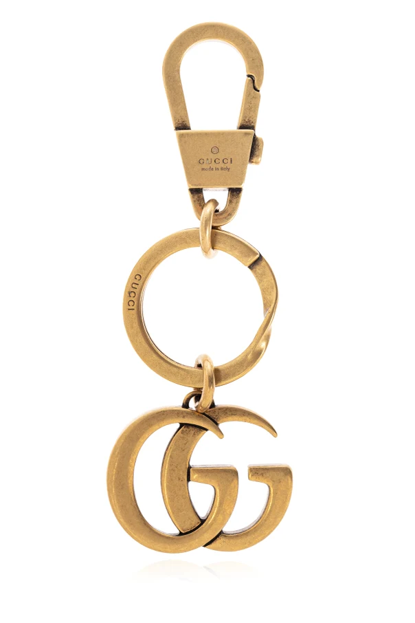 GOLD Keychain with logo-shaped charm