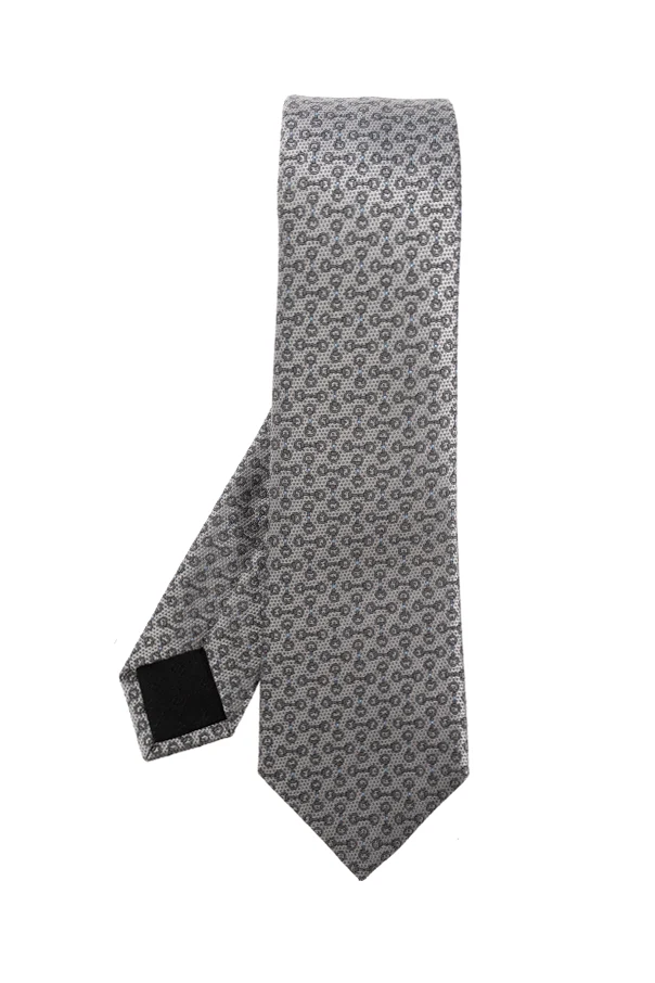 SILBER Seidenkrawatte