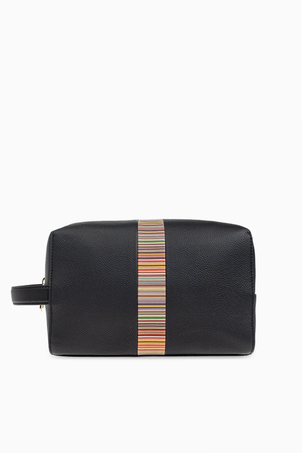 BLACK Leather toiletry bag