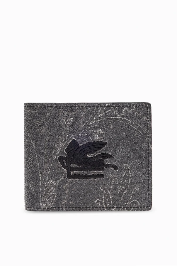 GRAU Brieftasche mit aufgesticktem Logo