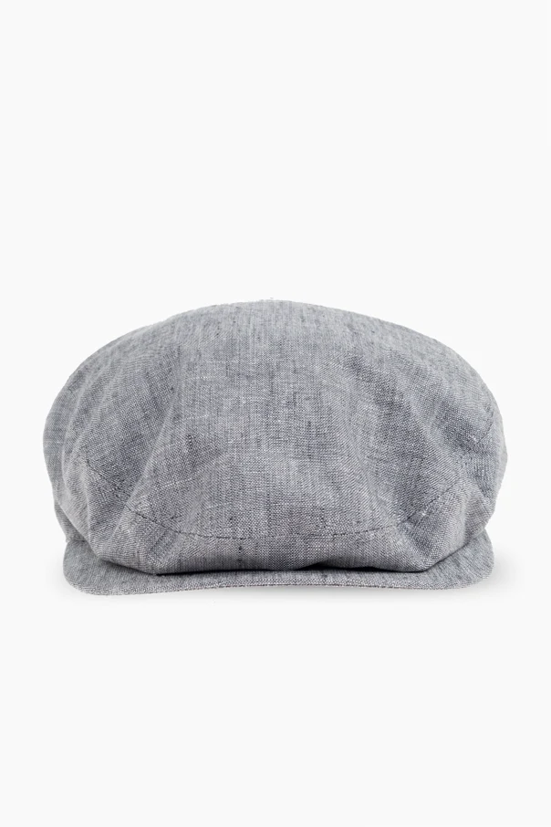 GRAU Leinen-Schiebermütze