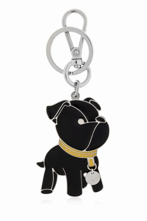CZARNY Brelok z zawieszką z motywem psa