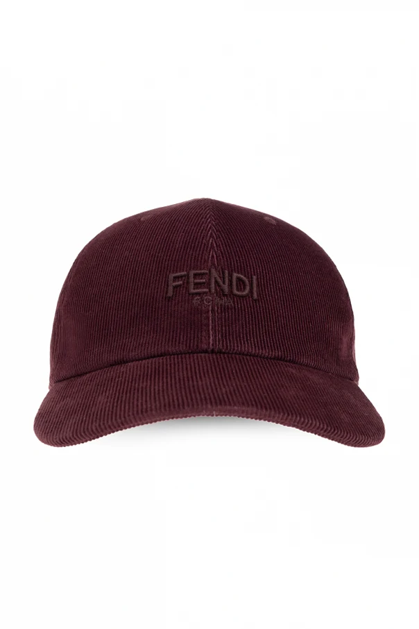 BURGUNDER Cord-Cap mit Schirm